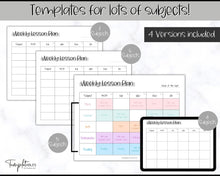 Load image into Gallery viewer, Weekly Lesson Plan Template Printable | Teacher Lesson Plan, Editable Digital Lesson Planner | Mono
