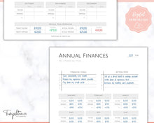 Load image into Gallery viewer, Annual Budget Tracker | Bill, Expenses, Income &amp; Savings Tracker | Pink
