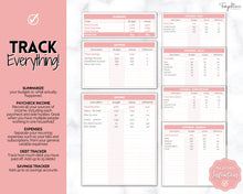 Load image into Gallery viewer, Budget by Paycheck Google Sheets Spreadsheet | Biweekly Zero Based Budget Tracker | Red
