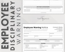 Load image into Gallery viewer, Employee Disciplinary Form | EDITABLE Warning Notice for Small Business Human Resources | Employee Write Up, HR Performance Discipline Forms
