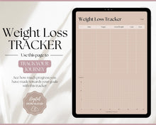 Load image into Gallery viewer, Weight Loss Tracker &amp; Body Measurement Fitness Planner Printable Template | Lux
