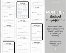 Load image into Gallery viewer, Finance Planner BUNDLE | Printable Budget Planner Templates &amp; Spending, Expenses &amp; Savings Trackers | Swash
