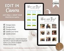 Load image into Gallery viewer, Where Were They? Bridal Shower Game | Editable Photo Guessing Games for Wedding Shower | Bachelorette &amp; Hen Party Games

