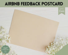Load and play video in Gallery viewer, Airbnb Feedback Request Postcard | Editable Airbnb Host Guest Rating &amp; Review Form | Green
