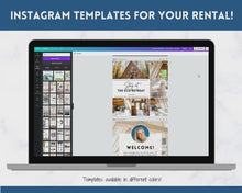 Load and play video in Gallery viewer, AIRBNB Instagram Templates | Editable Social Media Posts on Canva | Lovelo Navy
