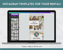 Load and play video in Gallery viewer, AIRBNB Instagram Templates | Editable Social Media Posts on Canva | Lovelo Teal
