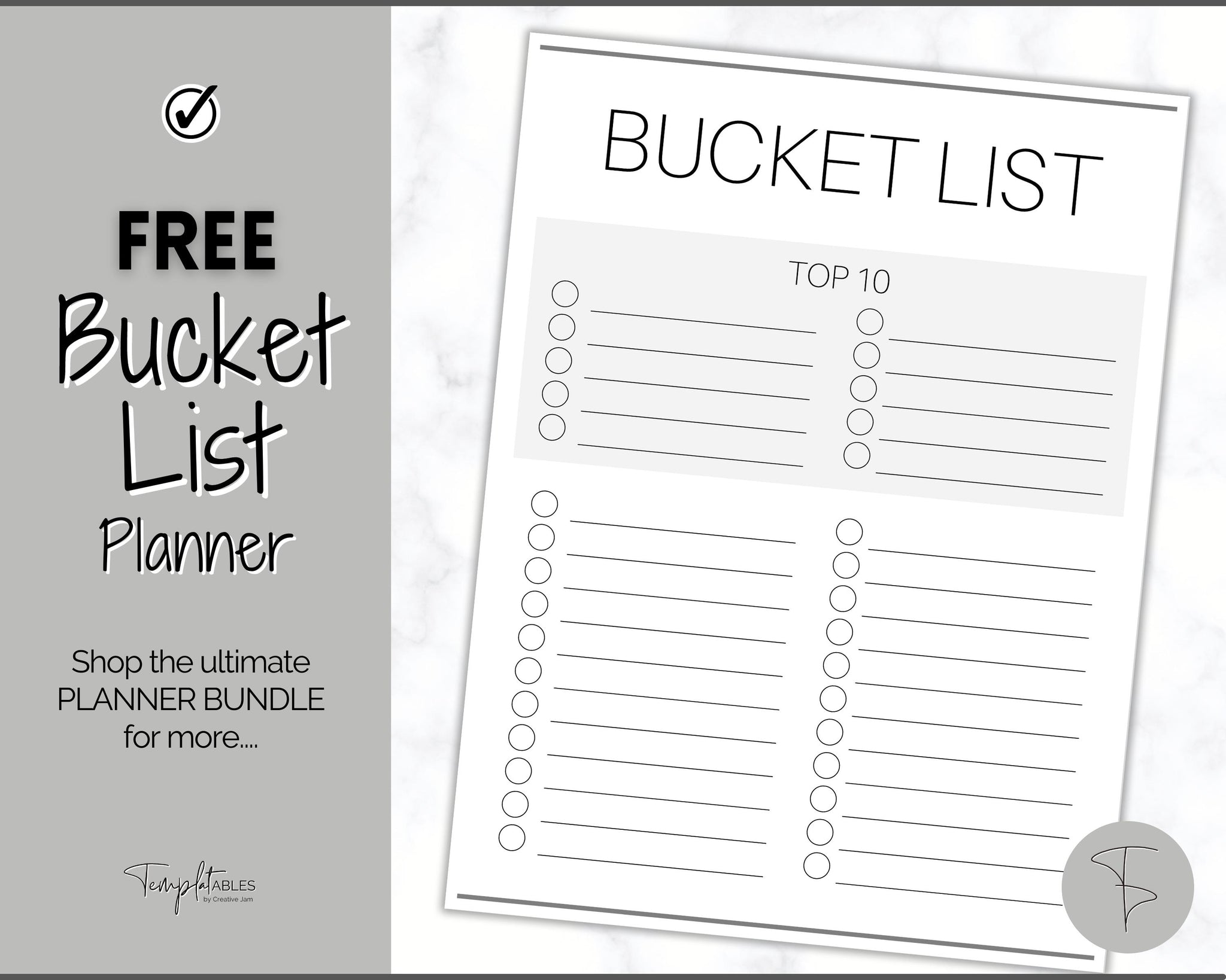 Mini Bucket Lists FREE Bucket List Printable| Minimalist