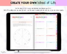 Load image into Gallery viewer, Digital GOAL Planner | GoodNotes Goals Tracker, SMART Goal Setting, Vision Board, UNDATED iPad Goal Journal | Pastel Rainbow
