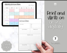 Load image into Gallery viewer, Weekly Lesson Plan Template Printable | Teacher Lesson Plan, Editable Digital Lesson Planner | Mono
