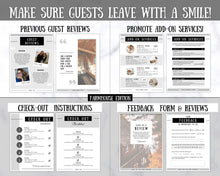 Load image into Gallery viewer, Airbnb Welcome Book Template | Editable Canva Welcome Guide for Vacation Rentals | Farmhouse
