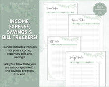 Load image into Gallery viewer, Savings Challenge Printables BUNDLE  set of 12 Saving Trackers, Cash Envelope Stuffing, A6 Budget Binder, Save Money Challenges, Mini saving
