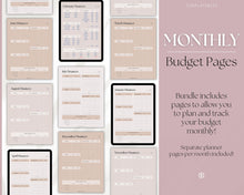 Load image into Gallery viewer, Finance Planner BUNDLE | Budget Planner Templates, Financial Savings Tracker Printables, Monthly Debt, Bill, Spending, Expenses Tracker | Lux
