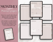 Load image into Gallery viewer, UNDATED Digital Fitness Planner | iPad GoodNotes Fitness Journal, Weight Loss Tracker &amp; Workout Planner | Lux
