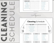 Load image into Gallery viewer, Editable House Shape Cleaning Schedule &amp; Housekeeping Checklist for House Chores | Mono
