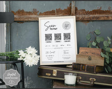 Load image into Gallery viewer, Scan to Pay Sign Shop Logo Editable Sign | QR Code Payment Sign for Small Businesses | Brit Mono
