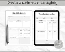 Load image into Gallery viewer, Substitute Teacher Note Template | Printable While You Were Out Substitute Teacher Binder | Mono
