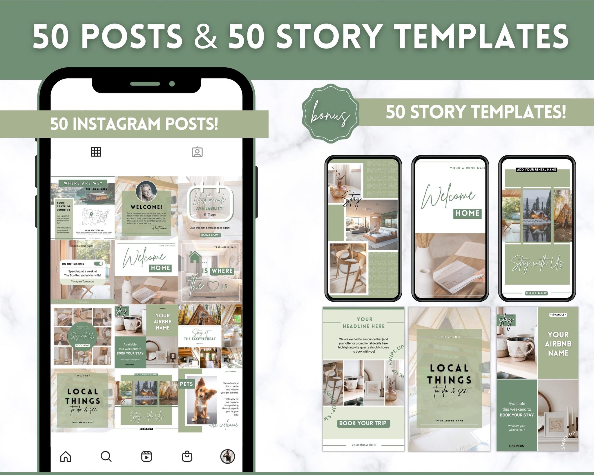 instagram page template editable