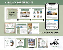 Load image into Gallery viewer, AIRBNB Instagram Templates! Editable Social Media Posts, Canva, Air bnb, Superhost, Host signs, Signage, VRBO Vacation Rental, Welcome Book | Lovelo Green

