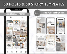 Load image into Gallery viewer, AIRBNB Instagram Templates! Editable Social Media Posts, Canva, Air bnb, Superhost, Host signs, Signage, VRBO Vacation Rental, Welcome Book | Lovelo Mono
