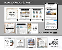 Load image into Gallery viewer, AIRBNB Instagram Templates! Editable Social Media Posts, Canva, Air bnb, Superhost, Host signs, Signage, VRBO Vacation Rental, Welcome Book | Lovelo Mono
