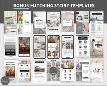 Load image into Gallery viewer, AIRBNB Instagram Templates! Editable Social Media Posts, Canva, Air bnb, Superhost, Host signs, Signage, VRBO Vacation Rental, Welcome Book | Lovelo Mono
