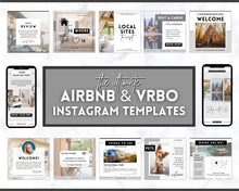 Load image into Gallery viewer, AIRBNB Instagram Templates! Editable Social Media Posts, Canva, Air bnb, Superhost, Host signs, Signage, VRBO Vacation Rental, Welcome Book | Lovelo Mono
