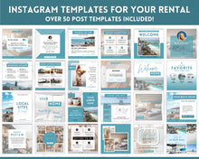 Load image into Gallery viewer, AIRBNB Instagram Templates! Editable Social Media Posts, Canva, Air bnb, Superhost, Host signs, Signage, VRBO Vacation Rental, Welcome Book | Lovelo Teal
