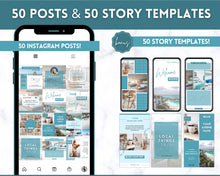 Load image into Gallery viewer, AIRBNB Instagram Templates! Editable Social Media Posts, Canva, Air bnb, Superhost, Host signs, Signage, VRBO Vacation Rental, Welcome Book | Lovelo Teal
