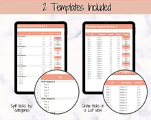 Load image into Gallery viewer, AUTOMATED Project Planner Spreadsheet, Excel &amp; Google Sheets, Business, Student, Academic Work Planner, Gantt Timeline, Productivity Tracker
