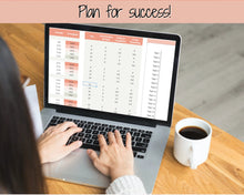Load image into Gallery viewer, AUTOMATED Project Planner Spreadsheet, Excel &amp; Google Sheets, Business, Student, Academic Work Planner, Gantt Timeline, Productivity Tracker
