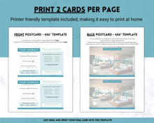 Load image into Gallery viewer, Airbnb Feedback Request Postcard, Editable Airbnb Guest Rating &amp; Review Form, Air bnb Welcome Book, Check Out Signs, VRBO Signage, STR Host - Blue
