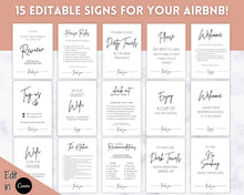 Load image into Gallery viewer, Airbnb Host BUNDLE! Editable Airbnb Signs, Welcome Book Template, Cleaning checklist, Business Tracker Spreadsheet, Air bnb Printables, VRBO | Brown
