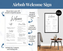 Load image into Gallery viewer, Airbnb Host BUNDLE! Editable Airbnb Signs, Welcome Book Template, Cleaning checklist, Business Tracker Spreadsheet, Air bnb Printables, VRBO | Navy
