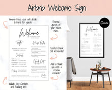 Load image into Gallery viewer, Airbnb Host BUNDLE! Editable Airbnb Signs, Welcome Book Template, Cleaning checklist, Business Tracker Spreadsheet, Air bnb Printables, VRBO | Pink
