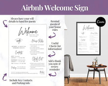 Load image into Gallery viewer, Airbnb Host BUNDLE! Editable Airbnb Signs, Welcome Book Template, Cleaning checklist, Business Tracker Spreadsheet, Air bnb Printables, VRBO | Purple
