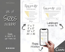 Load image into Gallery viewer, Airbnb RATING Sign, Airbnb Template, 5* Review Airbnb Signage, Check Out, Super Host, Welcome Book, House Rules Checklist, Air bnb, VRBO STR
