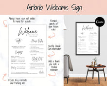 Load image into Gallery viewer, Airbnb Template BUNDLE! Editable Airbnb Signs, Welcome Book, Cleaning checklist, Business Tracker Spreadsheet, Air bnb Printables, Host VRBO | Pink
