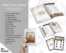 Load image into Gallery viewer, Airbnb Welcome Book Template, Welcome Guide, Editable Powerpoint &amp; Google Slides Air bnb House manual, Superhost eBook, Host signs, Signage, VRBO Vacation Rental | Mono
