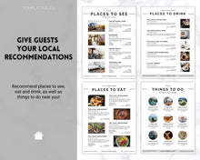 Load image into Gallery viewer, Airbnb Welcome Book Template, Welcome Guide, Editable Powerpoint &amp; Google Slides Air bnb House manual, Superhost eBook, Host signs, Signage, VRBO Vacation Rental | Mono
