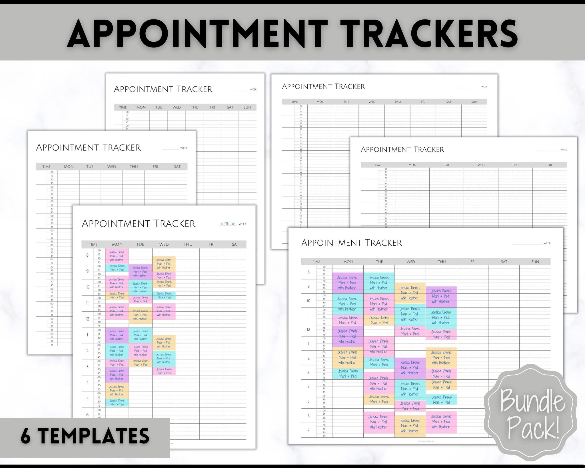 A5 1 Year 52 Week Diary For Salon Spa Therapist Nail Massage - View #4