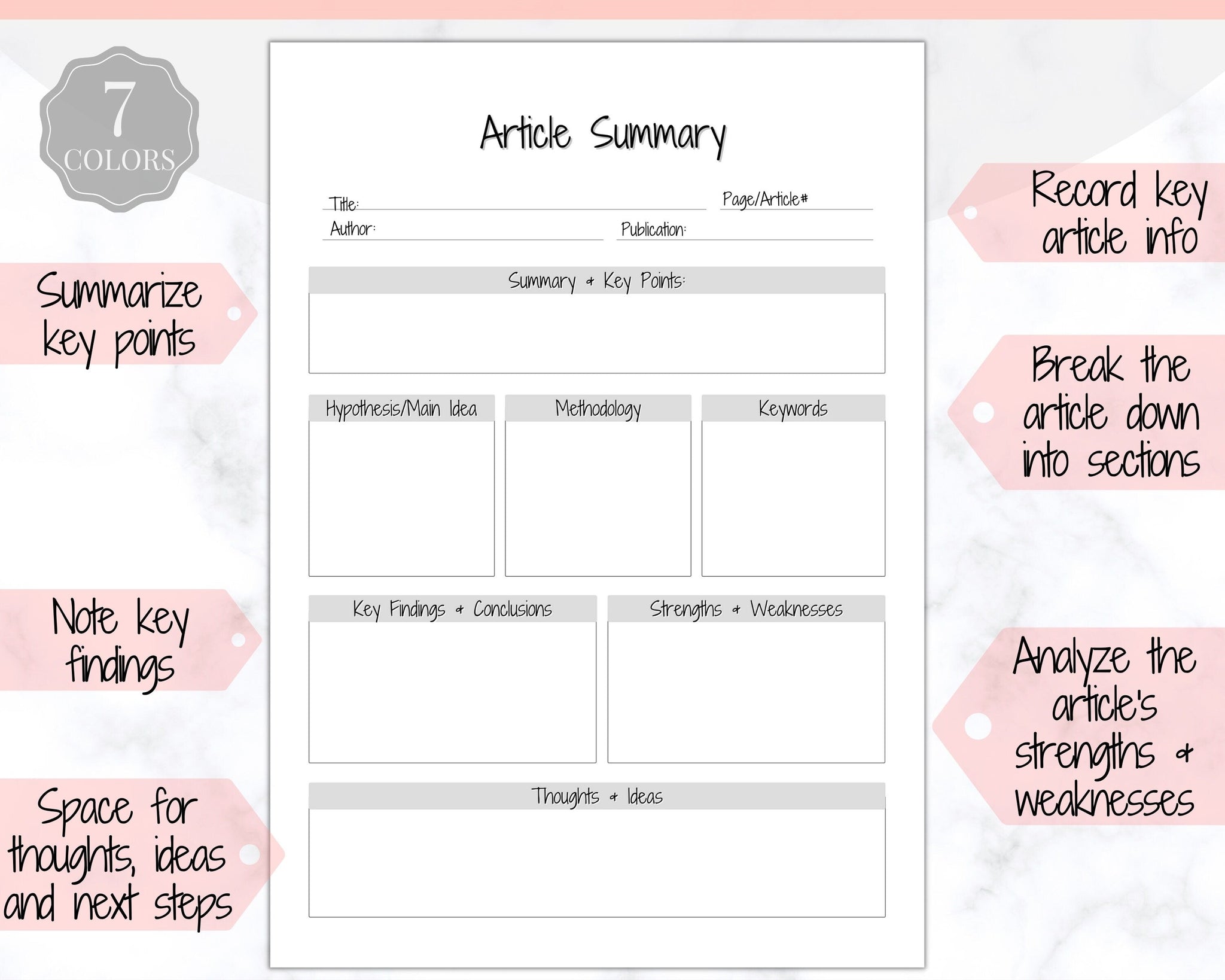 Research Article Summary Template