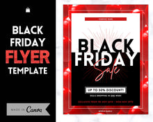 Load image into Gallery viewer, BLACK FRIDAY Sale, Social Media Marketing BUNDLE | Flyer Template, Instagram Post &amp; Story, Facebook, Editable Business Branding, Cyber Monday | Red
