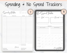 Load image into Gallery viewer, BUDGET PLANNER Template Printable, Budget Tracker with Expense, Savings, Debt Tracker. Finance Financial Planner, Monthly Budget Kit, Bills
