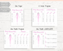 Load image into Gallery viewer, Body Measurement Fitness Planner for Weight Loss. Template Tracker Printable for Wellness &amp; Bullet Journal. Slimming World Weight Watchers
