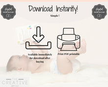 Load image into Gallery viewer, Books for Baby Card, Printable Book Request Card, Book Request Baby Shower, Baby Shower Ideas, Bring a Book Insert, Games, Favors, Pink Blue
