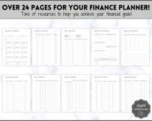 Load image into Gallery viewer, Budget Planner BUNDLE! Finance Planner Templates, Financial Savings Tracker Printable Binder, Monthly Debt, Bill, Spending, Expenses Tracker | Mono
