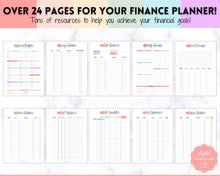 Load image into Gallery viewer, Budget Planner BUNDLE! Finance Planner Templates, Financial Savings Tracker Printable Binder, Monthly Debt, Bill, Spending, Expenses Tracker | Pastel Rainbow
