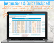 Load image into Gallery viewer, Budget Planner Spreadsheet. Excel Budget Template with Debt Snowball Calculator. Net Worth Tracker &amp; Expenses. Dave Ramsey Financial planner | Blue
