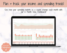 Load image into Gallery viewer, Budget Planner for Couples | Google Sheets Budget Spreadsheet, Monthly Budget Template, Automated Paycheck Financial Planner, Expenses Binder
