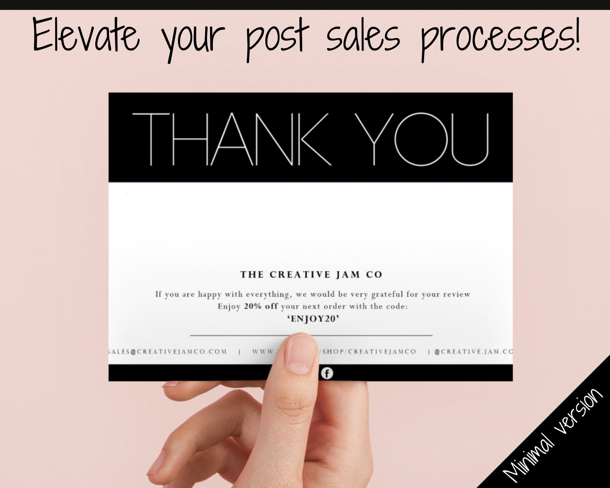 Business Thank You For Your Order Insert Card Template | Modern Bundle
